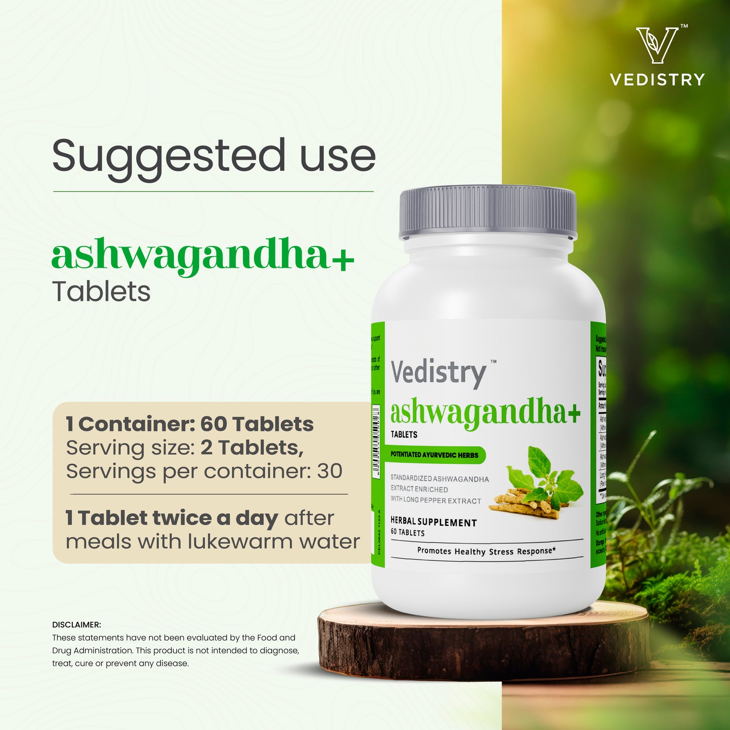 Vedistry ashwangandha+ Tablets