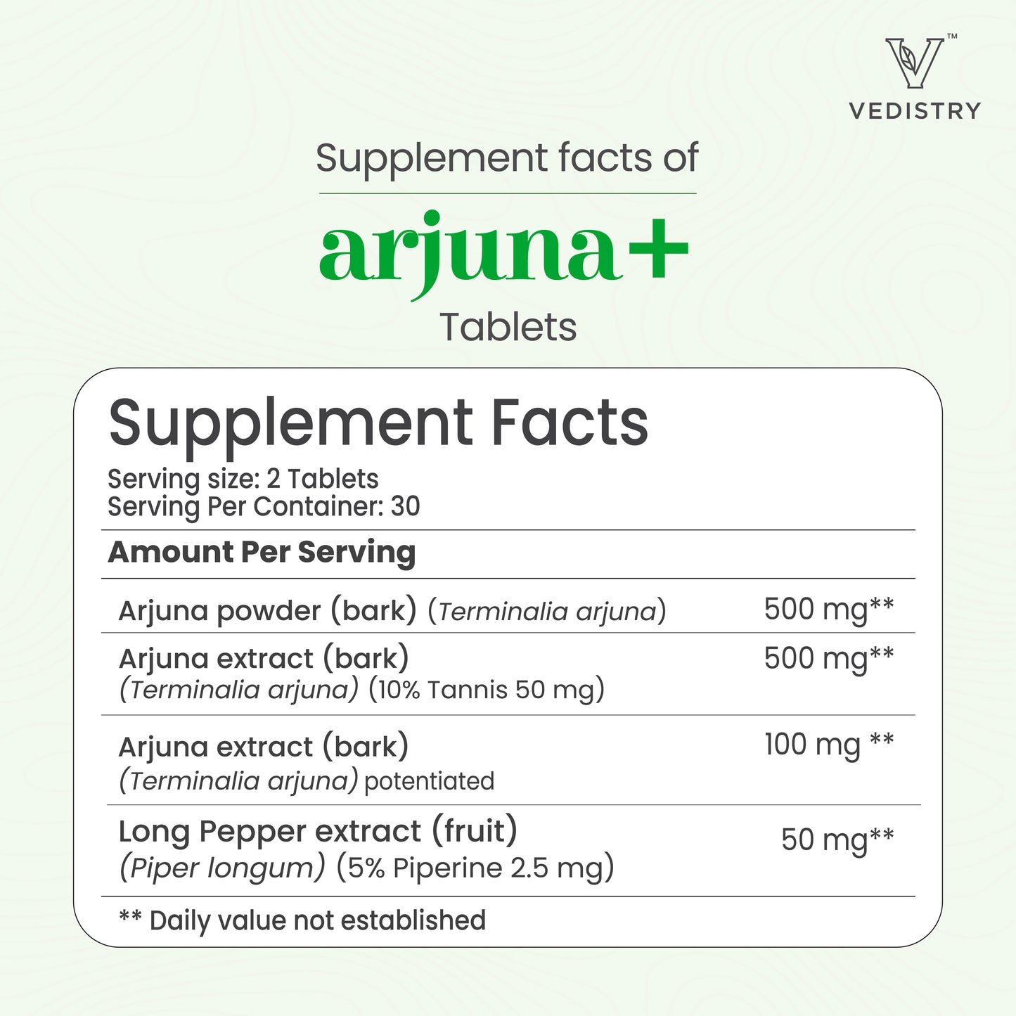 Vedistry arjuna+ Tablets