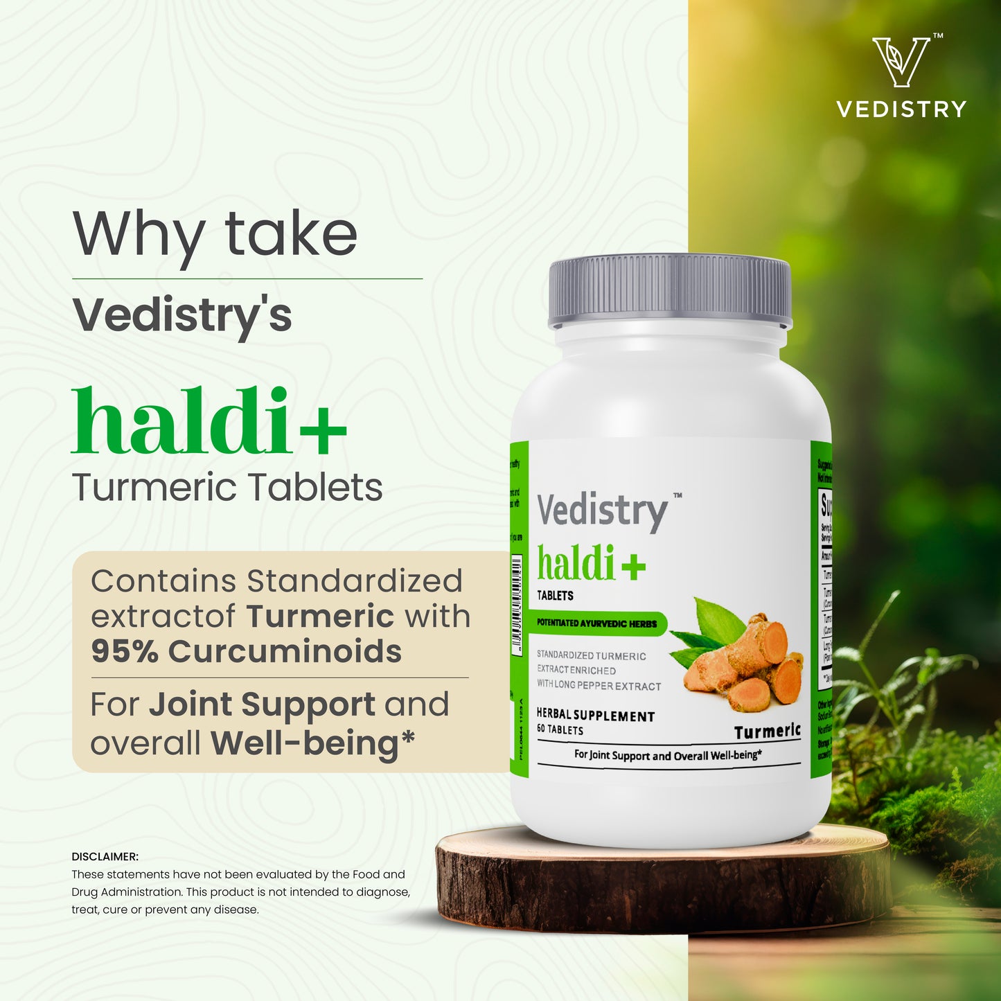 Vedistry Haldi+ (Turmeric) Tablets