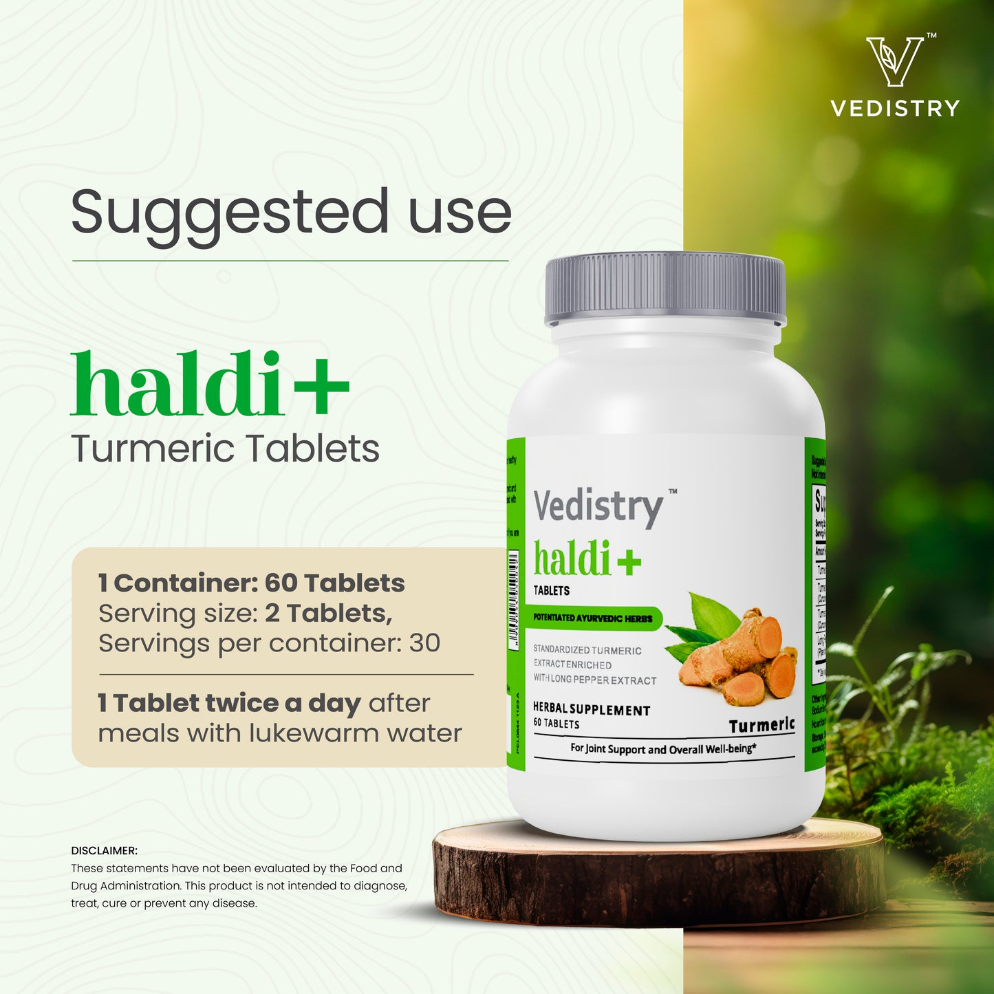 Vedistry Haldi+ (Turmeric) Tablets