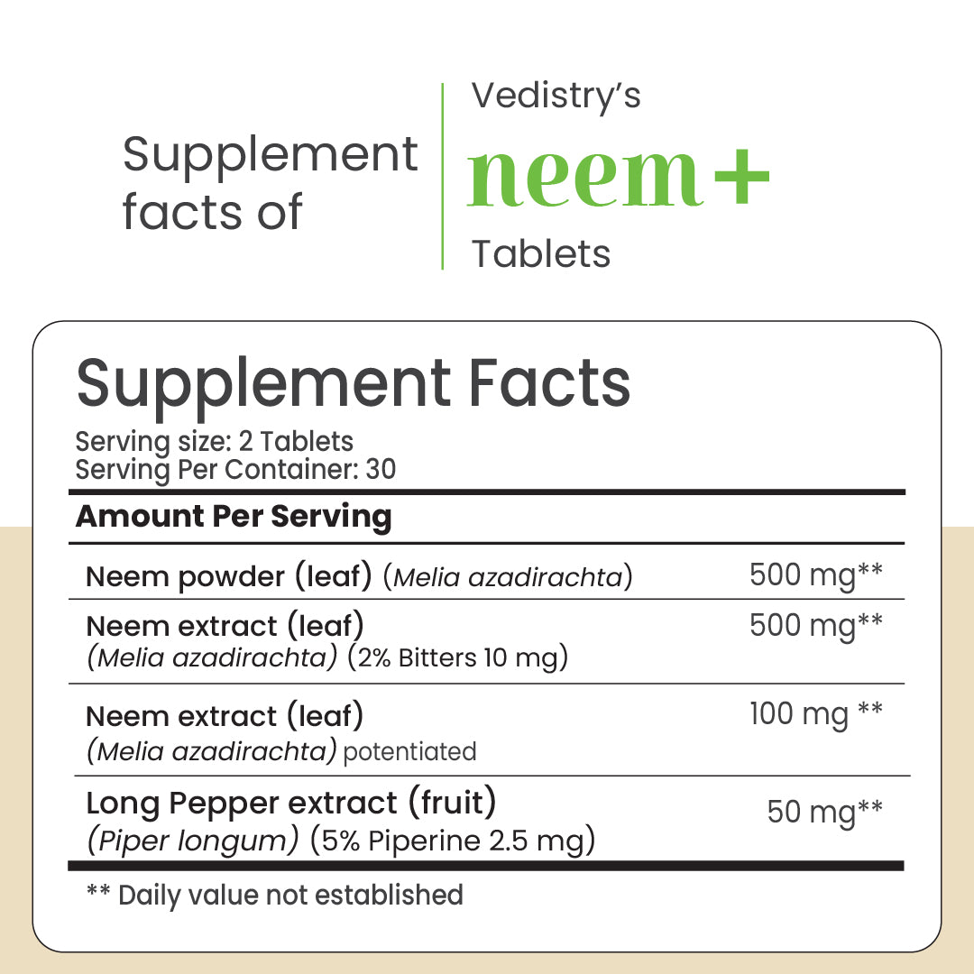 Vedistry neem+ Tablets