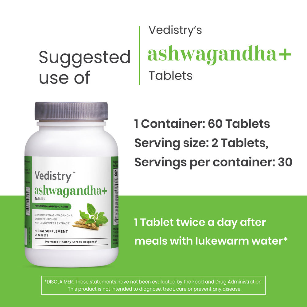 Vedistry Ashwangandha+ Tablets