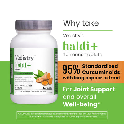 Vedistry Haldi+ Turmeric Tablets